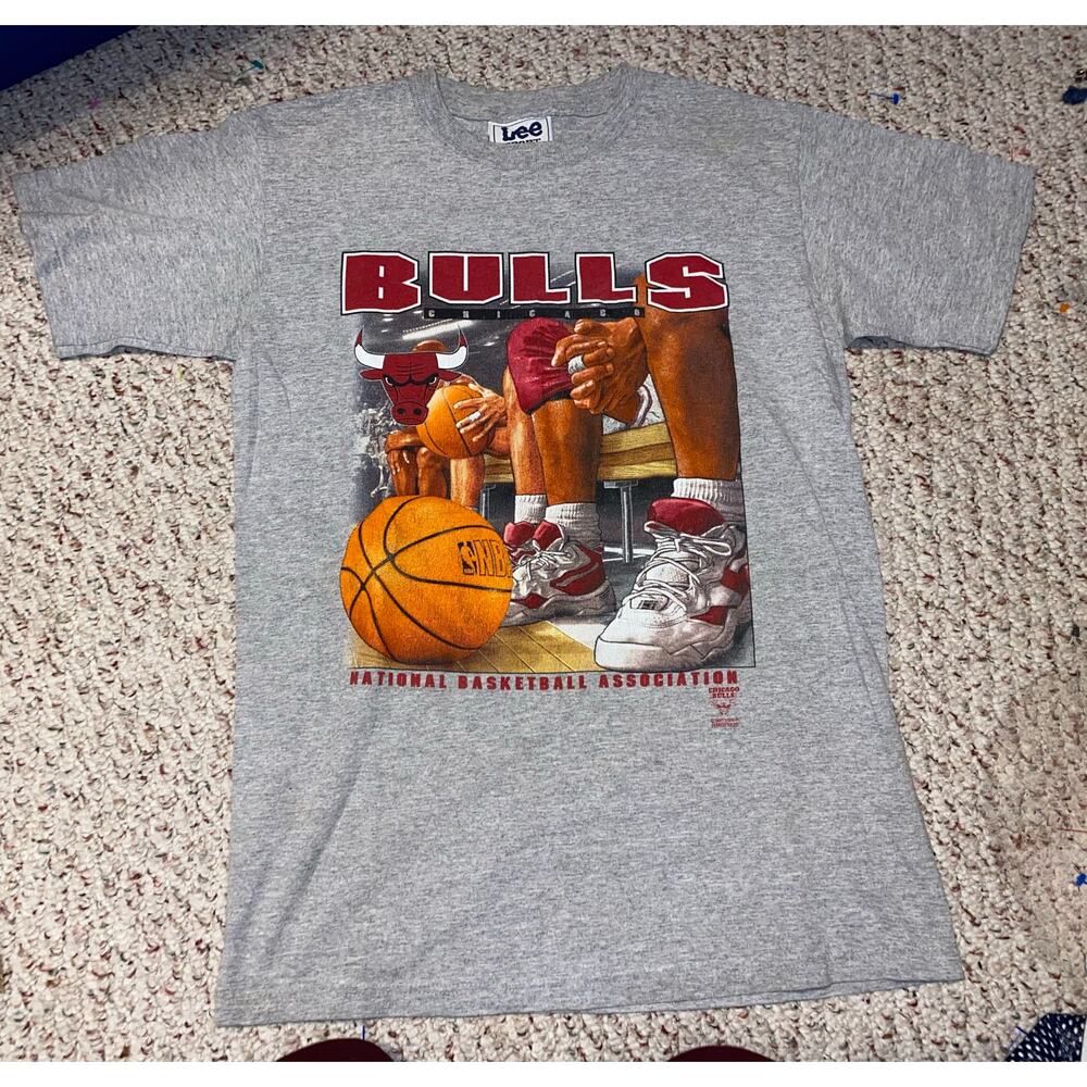 Vintage 90s Lee Sport Chicago Bulls Graphic Logo Shirt Size Large